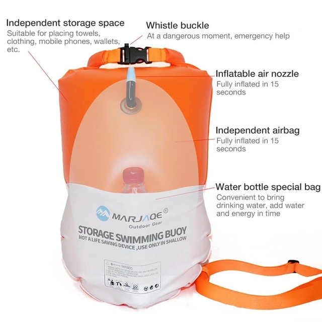 Pływacka boja PVC 20L z torbą wodoodporną do przechowywania pływaka - Wianko - 16
