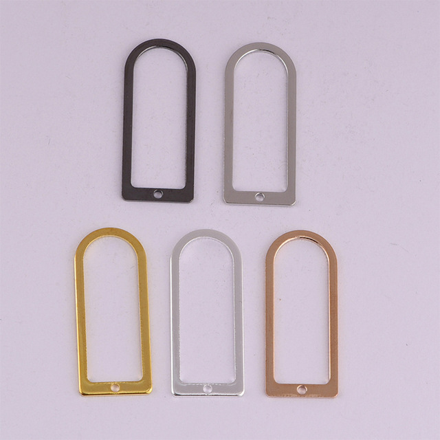 Unisex naszyjnik ze stali nierdzewnej w kształcie DIY europejskich i amerykańskich pustych drzwi - biżuteria geometryczna - Wianko - 3