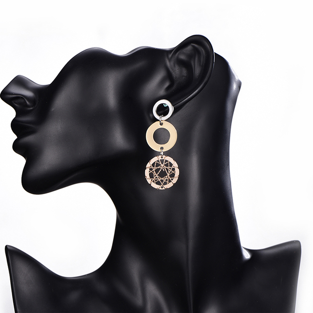 Długie kolczyki wiszące w stylu Punk z różowym złotem/srebrzystym kutasem wisiorkiem - modna biżuteria dla kobiet - Wianko - 9