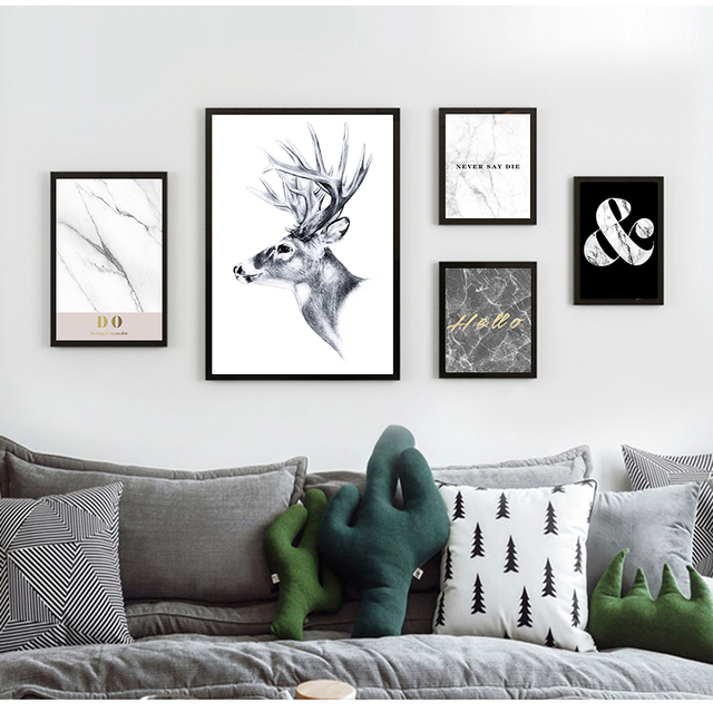 Malarstwo ścienne płócienne z modułowymi zdjęciami Dzikie pióra jelenia dla dekoracji mieszkania - Wianko - 2