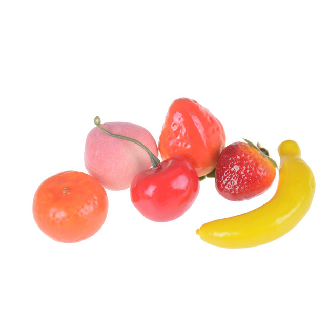 10 sztuk zestaw mini symulacja sztuczne owoce i warzywa zabawki kuchenne dla dzieci - Wianko - 6
