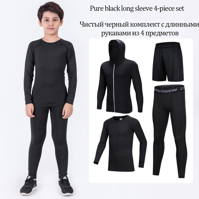 Koszulka MMA + spodenki Muay Thai Sport Bjj Rashguard dla chłopców + zestaw 4 sztuk uciskowych rajstop dziecięcych straż garnitur - Wianko - 10