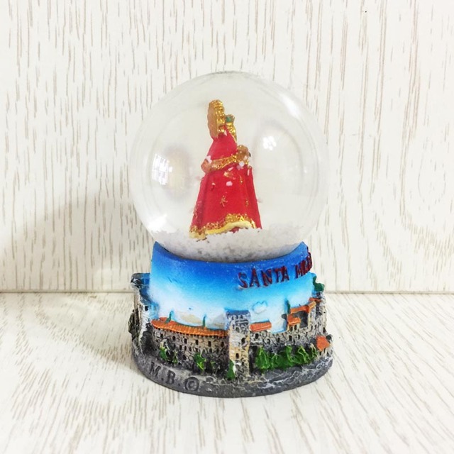 Figurka Maryi Dziewicy - kula śnieżna z kryształową kulą - Hiszpania, Japonia, Korea - Wianko - 4