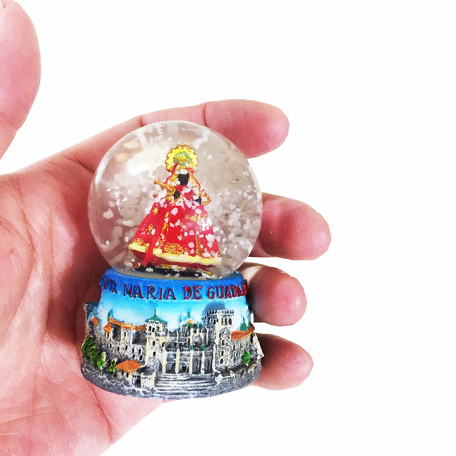 Figurka Maryi Dziewicy - kula śnieżna z kryształową kulą - Hiszpania, Japonia, Korea - Wianko - 6