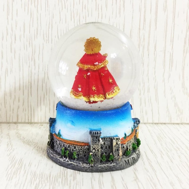 Figurka Maryi Dziewicy - kula śnieżna z kryształową kulą - Hiszpania, Japonia, Korea - Wianko - 3