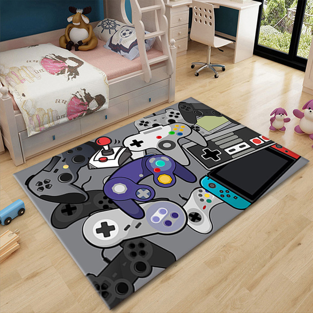 Dywaniki dla dzieci do pokoju, wzór Nowe Anime Gamer Controller 3D Print, podłogowy, grający mat 3D, dywan do salonu, sypialni i na zewnątrz - Wianko - 3