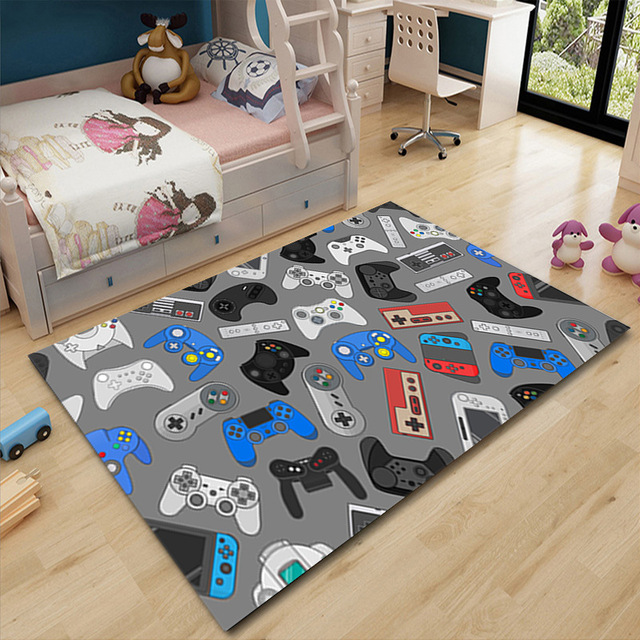 Dywaniki dla dzieci do pokoju, wzór Nowe Anime Gamer Controller 3D Print, podłogowy, grający mat 3D, dywan do salonu, sypialni i na zewnątrz - Wianko - 1