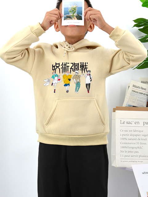 Jujutsu Kaisen bluza dziecięca anime z kapturem - Harajuku styl, unisex - Wianko - 15