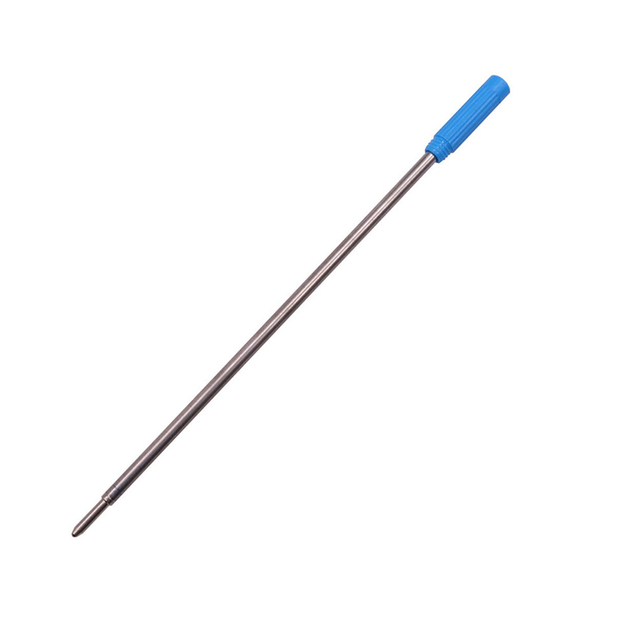Wkład do długopisu metalowy, długość 115mm, średnica 2.5mm, stalówka 0.7mm - Wianko - 6