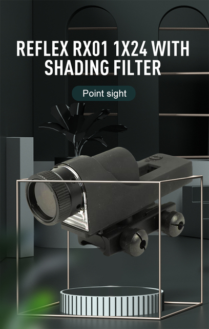 Optyczny celownik Reflex RX01 1x24 Dot Sight z filtrem cieniującym - luneta karabinowa - Wianko - 1
