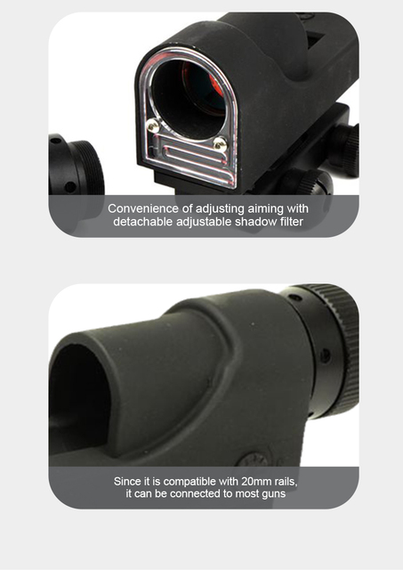 Optyczny celownik Reflex RX01 1x24 Dot Sight z filtrem cieniującym - luneta karabinowa - Wianko - 6
