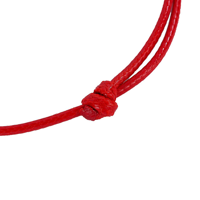 Bransoletka para z regulowanym czerwonym sznurkiem, wzór słońca i księżyca, dla miłośników mody - Wianko - 3