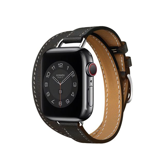 Pasek skórzany dla Apple Watch Series 7/6/5/4/SE, pojedynczo owinięty wokół nadgarstka, 41mm/45mm/40mm/44mm - Wianko - 4