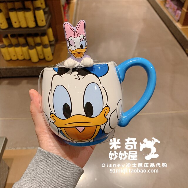 Kubki ceramiczne Disney Mickey Minnie Donald Daisy dla par, boże narodzenie - Wianko - 5