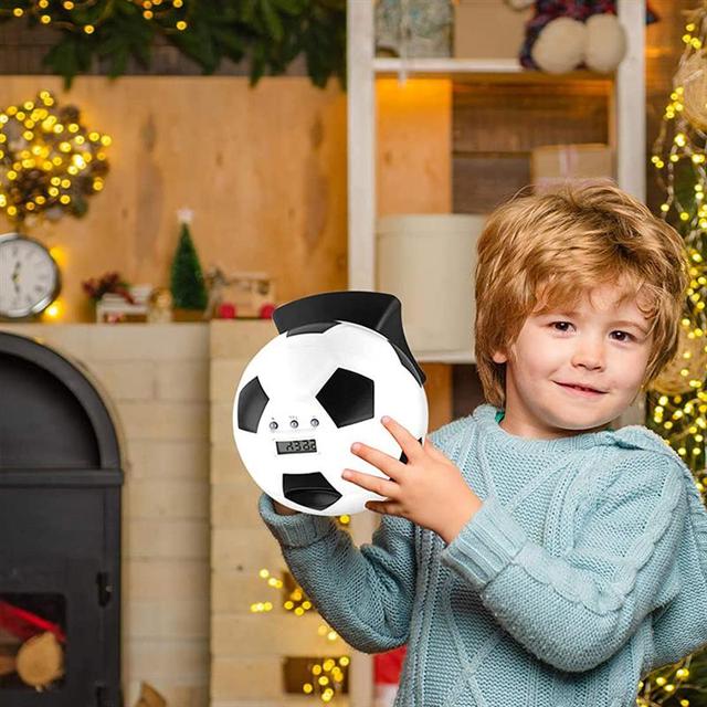 Skarbonka z automatycznym licznikiem w kształcie piłki nożnej ABS dla dzieci - Wianko - 8