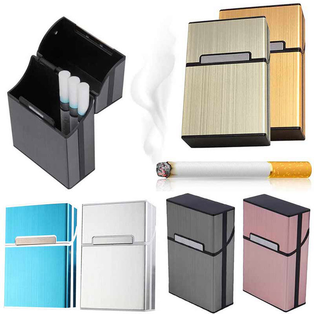 Papierośnica Madam - stop aluminium, cienka, kieszonkowa, pojemnik na tytoń, pudełko na papierosy, akcesoria do palenia - Wianko - 7