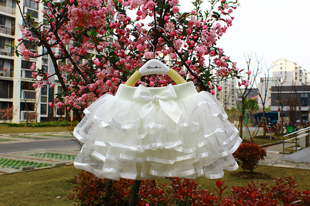 Dziecięce spódnice Tulle Tutu w stylu dziewczęcym z elastycznym pasem i warstwowym wykończeniem warstwowym oraz ekskluzywną sukniami kokardką - WT634 - Wianko - 15