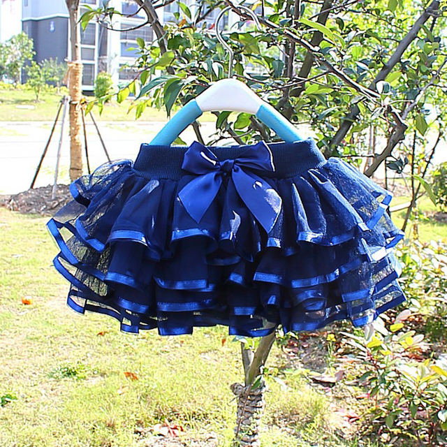 Dziecięce spódnice Tulle Tutu w stylu dziewczęcym z elastycznym pasem i warstwowym wykończeniem warstwowym oraz ekskluzywną sukniami kokardką - WT634 - Wianko - 14