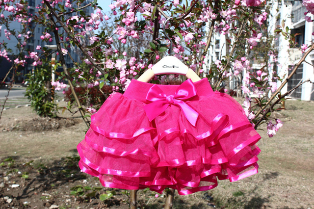 Dziecięce spódnice Tulle Tutu w stylu dziewczęcym z elastycznym pasem i warstwowym wykończeniem warstwowym oraz ekskluzywną sukniami kokardką - WT634 - Wianko - 13