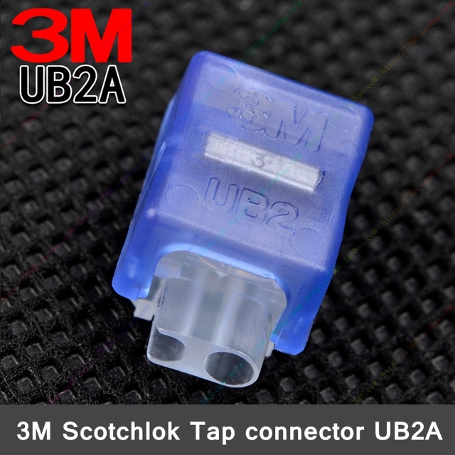 Złącze samoprzylepne 3M Scotchlok UB2A K4, 100% oryginał, 20 sztuk/partia, dla 2 przewodów 19-26AWG (0.9-0.4mm), max. średnica zewnętrzna 0.082 cala - Wianko - 7