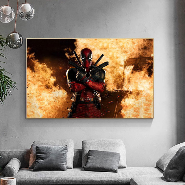 Plakat Deadpool Superbohater z Marvel Movie - Obraz na płótnie i tapeta do salonu - Wianko - 4