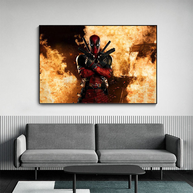 Plakat Deadpool Superbohater z Marvel Movie - Obraz na płótnie i tapeta do salonu - Wianko - 6