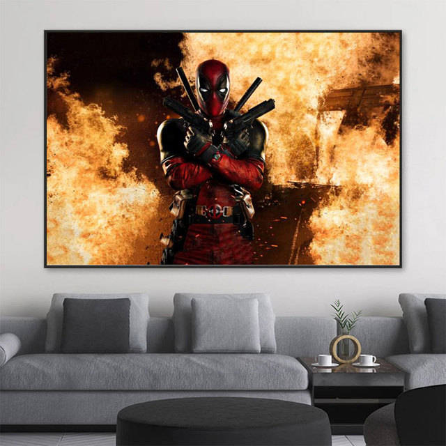 Plakat Deadpool Superbohater z Marvel Movie - Obraz na płótnie i tapeta do salonu - Wianko - 5