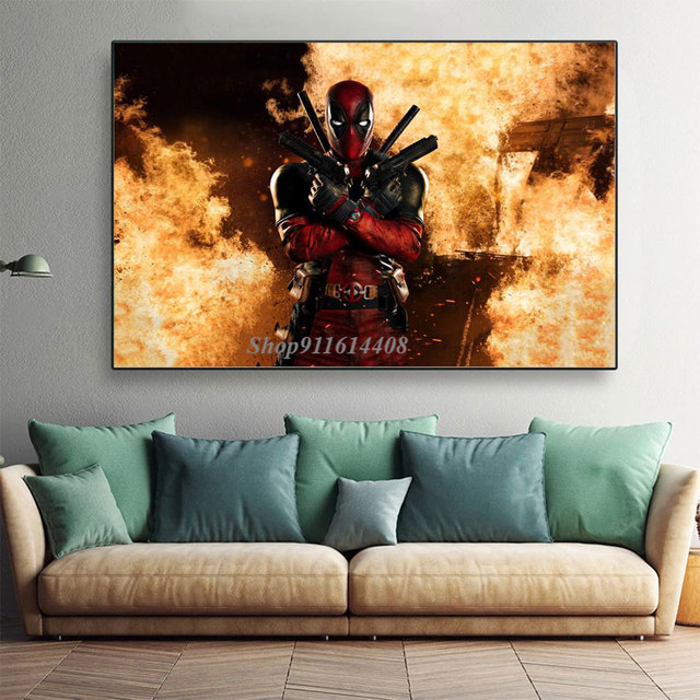Plakat Deadpool Superbohater z Marvel Movie - Obraz na płótnie i tapeta do salonu - Wianko - 3