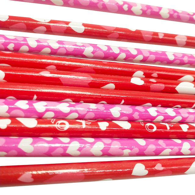 Ołówek walentynkowy różowy z motywem serca - zestaw 5/10 sztuk, idealny dla uczniów i miłośników piśmiennej przyjemności - Wianko - 11