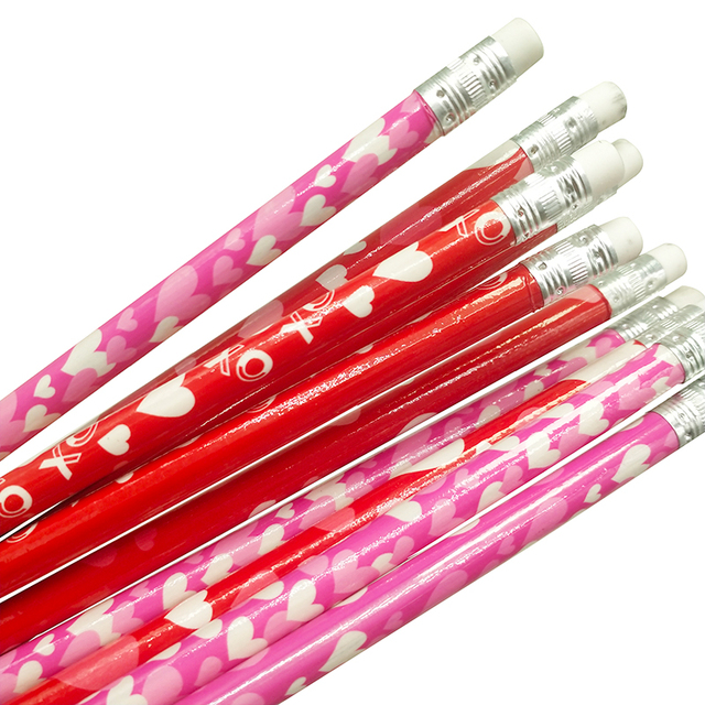 Ołówek walentynkowy różowy z motywem serca - zestaw 5/10 sztuk, idealny dla uczniów i miłośników piśmiennej przyjemności - Wianko - 10