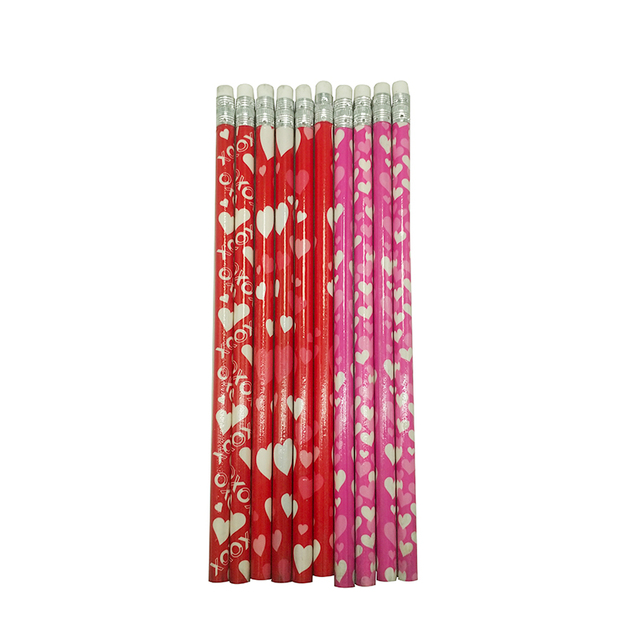 Ołówek walentynkowy różowy z motywem serca - zestaw 5/10 sztuk, idealny dla uczniów i miłośników piśmiennej przyjemności - Wianko - 6