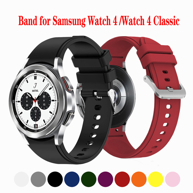 Pasek do zegarka Samsung Galaxy 4 klasyczna 46mm 42mm i Galaxy Watch 4 44mm 40mm, sportowy, wykonany z silikonu, szerokość 20mm - Wianko - 1