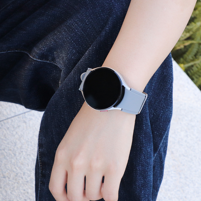Pasek do zegarka Samsung Galaxy 4 klasyczna 46mm 42mm i Galaxy Watch 4 44mm 40mm, sportowy, wykonany z silikonu, szerokość 20mm - Wianko - 5