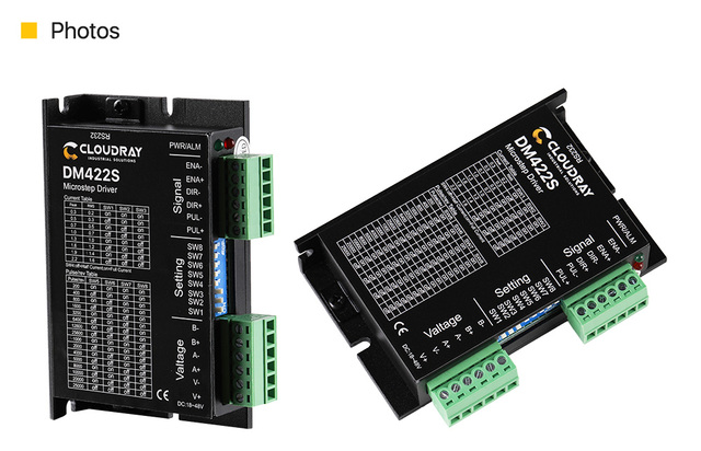 Sterownik silnika DM422S do silnika krokowego 42 Nema17 - napięcie zasilania 18-48VDC, prąd wyjściowy 0.3-2.2A - Wianko - 3