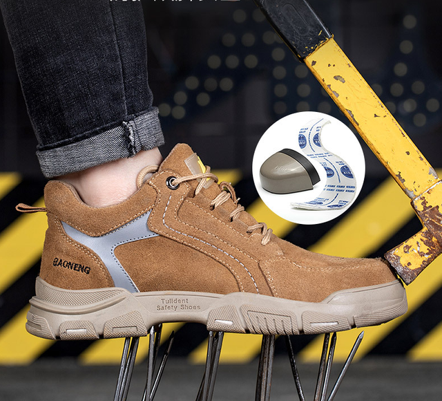 Lekkie niezniszczalne buty Ryder mężczyźni stalowa nasadka na palec buty robocze bhp buty ochronne anty-przebicie odporne na zużycie Designer Sneakers - Wianko - 17