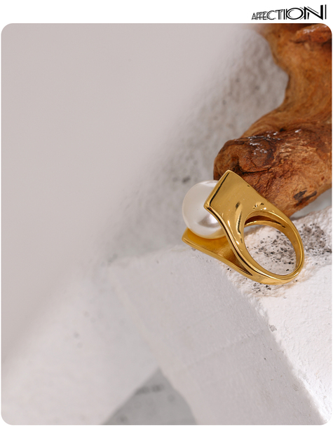 Elegancki pierścionek naśladujący perełki z nowej kolekcji Yhpup, wykonany ze stali nierdzewnej - Wianko - 11
