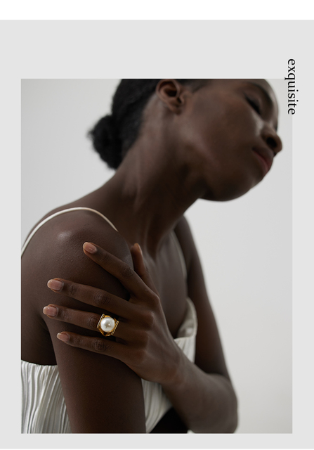 Elegancki pierścionek naśladujący perełki z nowej kolekcji Yhpup, wykonany ze stali nierdzewnej - Wianko - 4