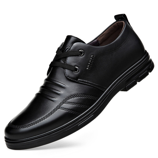 Skórzane męskie buty comfort czarne, skóra bydlęca, nieformalne - Wianko - 38