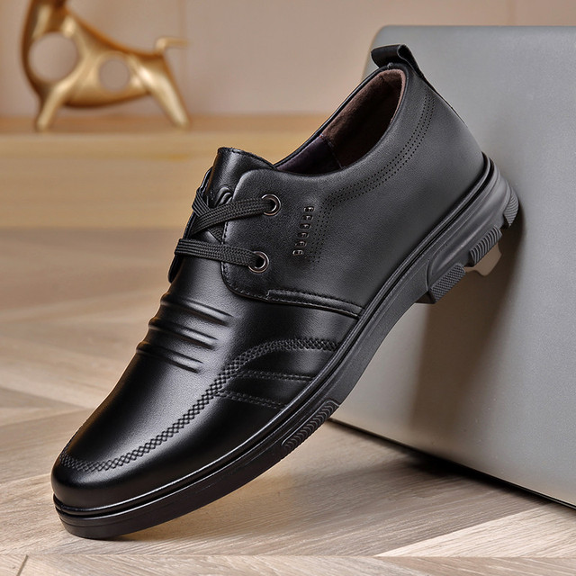 Skórzane męskie buty comfort czarne, skóra bydlęca, nieformalne - Wianko - 30