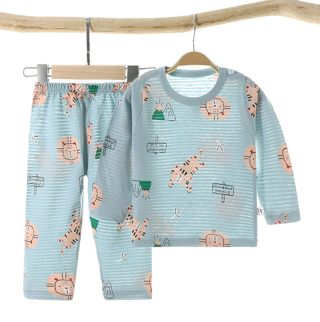 Letnia bawełniana piżama dla dzieci 1-9 lat, dziewczyny i chłopcy, motyw dinozaurów - Wianko - 9