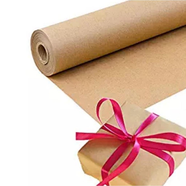 Brązowa rola papieru do pakowania Kraft, 30 metrów, 30 cm - idealna na ślub, prezent urodzinowy i rzemiosło - Wianko - 6
