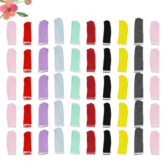 Rękawice ochronne z bawełny - 50 sztuk, pochłaniają pot i oddychające, do palców, dla mężczyzn i kobiet (losowy kolor) - Wianko - 1