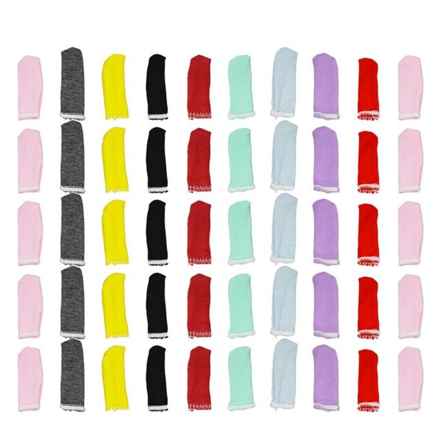 Rękawice ochronne z bawełny - 50 sztuk, pochłaniają pot i oddychające, do palców, dla mężczyzn i kobiet (losowy kolor) - Wianko - 4
