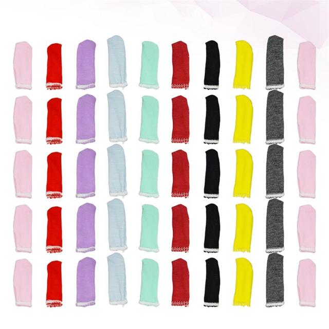 Rękawice ochronne z bawełny - 50 sztuk, pochłaniają pot i oddychające, do palców, dla mężczyzn i kobiet (losowy kolor) - Wianko - 3