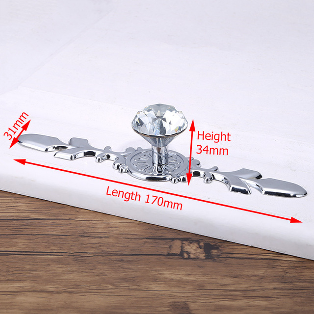 Kryształowe uchwyty do szafek i szafy Shoebox - NAIERDI, diamentowe gałki szuflad i mebli ściągacze - Wianko - 18