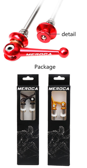MEROCA Szpikulec Rowera Górskiego/Szosowego Quick Release Rod 74*130mm 100*135mm Ultralight Titanium wał QR axis składany - Wianko - 9
