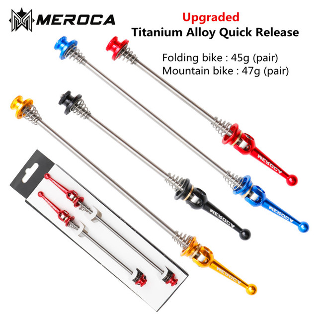 MEROCA Szpikulec Rowera Górskiego/Szosowego Quick Release Rod 74*130mm 100*135mm Ultralight Titanium wał QR axis składany - Wianko - 1