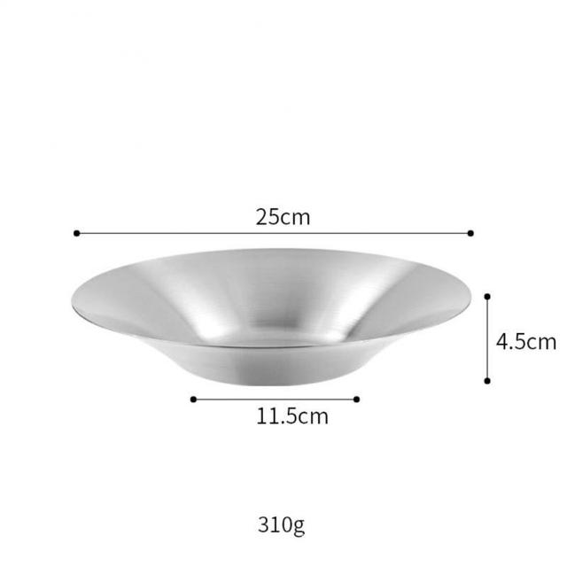 Koreańska płyta głęboka ze stali nierdzewnej 304 w złotym kolorze - owalna płyta na owoce, spaghetti i dania domowe - Wianko - 170