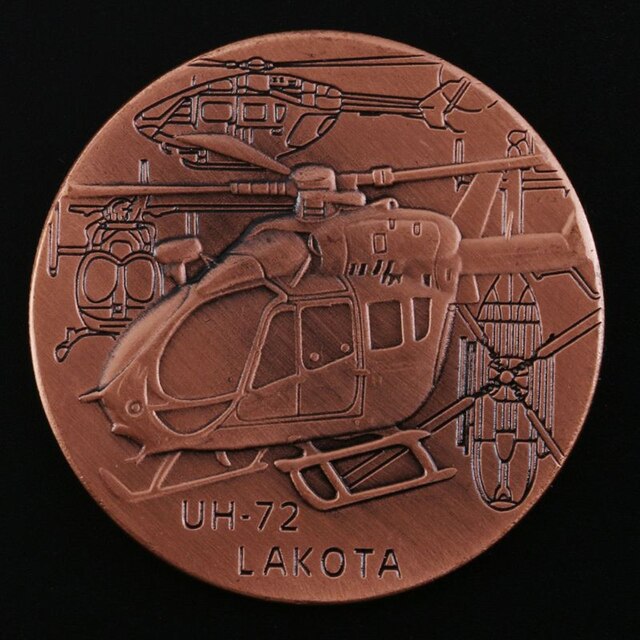Moneta Lecota UH72 – wojskowa pamiątka francusko-amerykańska z odznaką wilka – kolekcjonerska wyzwań wojennych - Wianko - 2