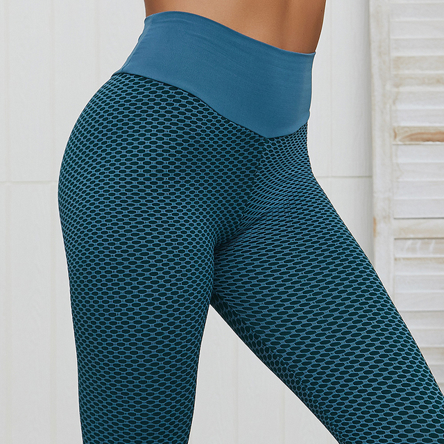 SALSPOR 3D Mesh Knitting spodnie do jogi damskie wysokiej talii push up bezszwowe legginsy na siłownię - Wianko - 20